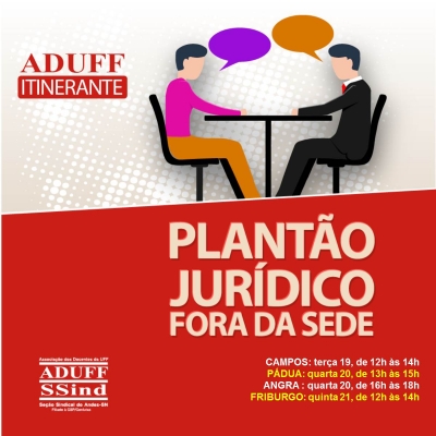 Plant&otilde;es Jur&iacute;dicos: UFF em Campos, P&aacute;dua, Angra e Friburgo
