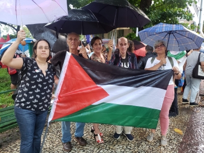 Ato no Consulado dos EUA volta a defender o fim do 'genocídio' de Israel sobre a Palestina