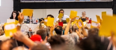Momento de delibera&ccedil;&atilde;o por representantes das se&ccedil;&otilde;es sindicais no 42&ordm; Congresso do Andes-SN