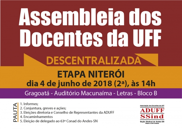 Aduff convoca assembleia descentralizada emergencial para debater situa&ccedil;&atilde;o do pa&iacute;s
