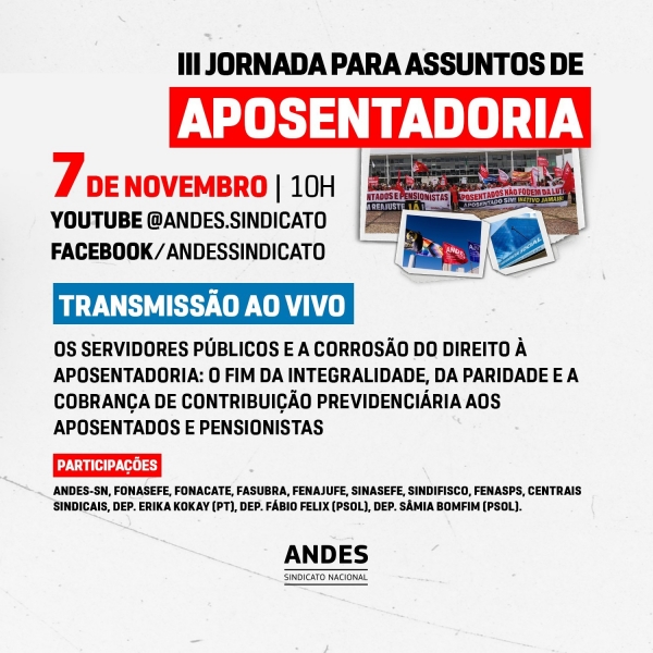 III Jornada para Assuntos de Aposentadoria come&ccedil;a nesta quinta (7), em Bras&iacute;lia