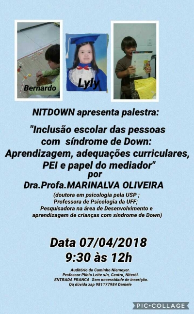 Professora da UFF ministra palestra sobre inclus&atilde;o escolar das pessoas com s&iacute;ndrome de Down