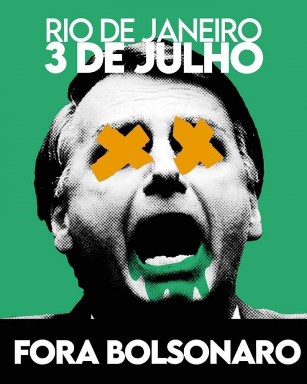 Rio volta &agrave;s ruas neste s&aacute;bado (3) para dizer 'Fora governo genocida e corrupto de Bolsonaro e Mour&atilde;o'