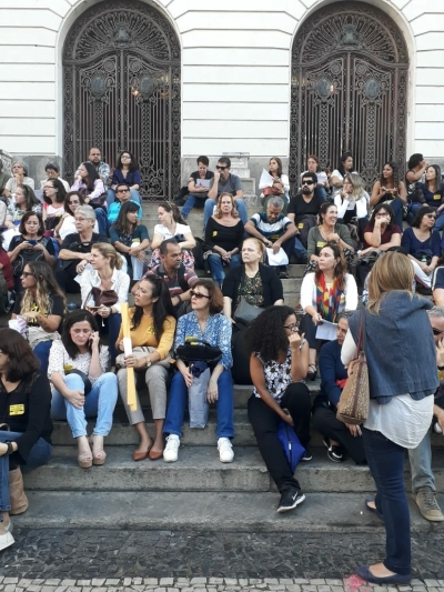 Servidores municipais na C&acirc;mara de Vereadores do Rio