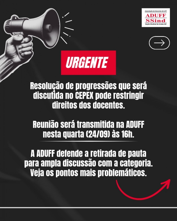 Resolu&ccedil;&atilde;o do Cepex sobre progress&atilde;o e promo&ccedil;&atilde;o pode retirar direitos de docentes da UFF